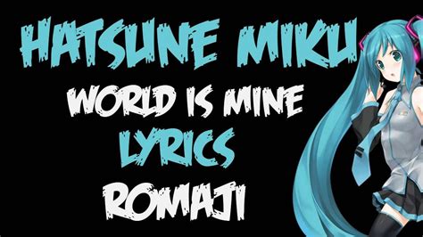 world is mine lyrics romaji